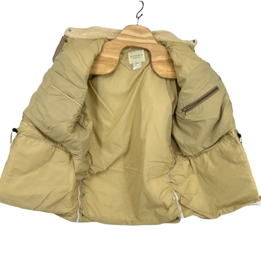 VTG 90s Men's Cream White J. Peterman Collared Canvas Chore Workwear Jacket XL - Picture 13 of 14